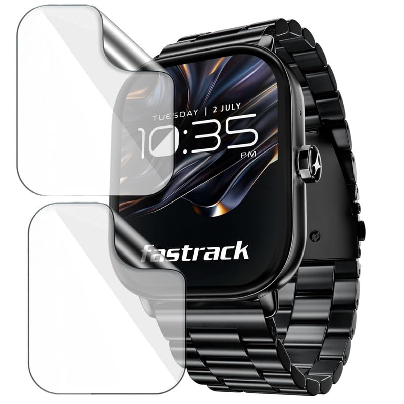 HELLOSCREEN 2-Pack | Screen Protector Guard for Fastrack Radiant FX2 | 2.04 inch | Smartwatch - Flexible & Ultrathin TPU Film, 9H Scratch Resistant, Bubble Free - Not Tempered Glass - Image 1