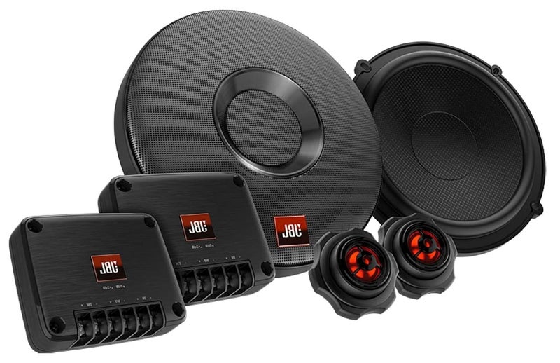 Jbl Club 605Csq 2-Way Car Audio System - 285 Watt Component Car Speaker Set With 160Mm Carbon Fibre Car Woofer, Silk Dome Tweeter And Filters
