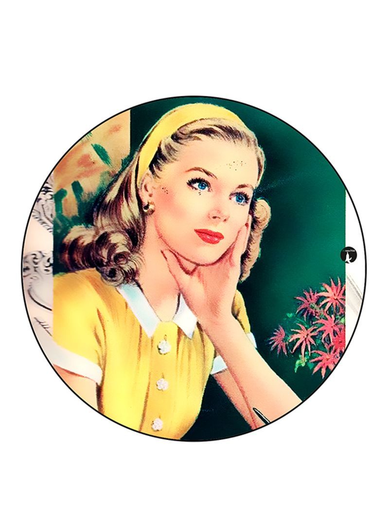 RKN Vintage Art Printed Large Pin Multicolour - Image 1