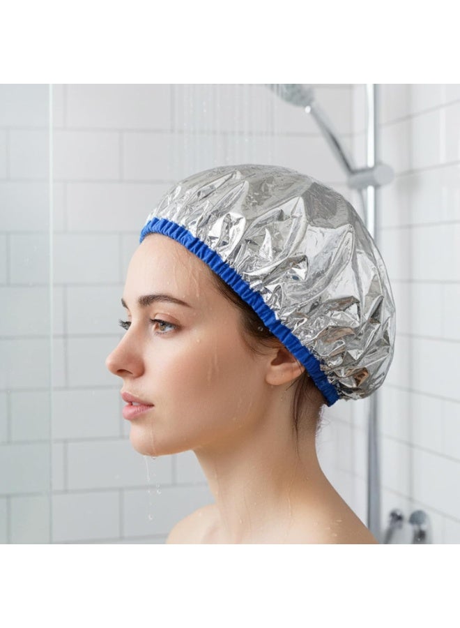 ShineZone 6 Pcs Hair Heat Cap, Aluminum Foil Inner Layer,Suitable Oil Treatment and Hair Mask - Image 4