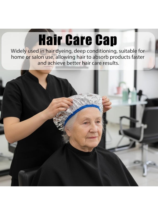 ShineZone 6 Pcs Hair Heat Cap, Aluminum Foil Inner Layer,Suitable Oil Treatment and Hair Mask - Image 2