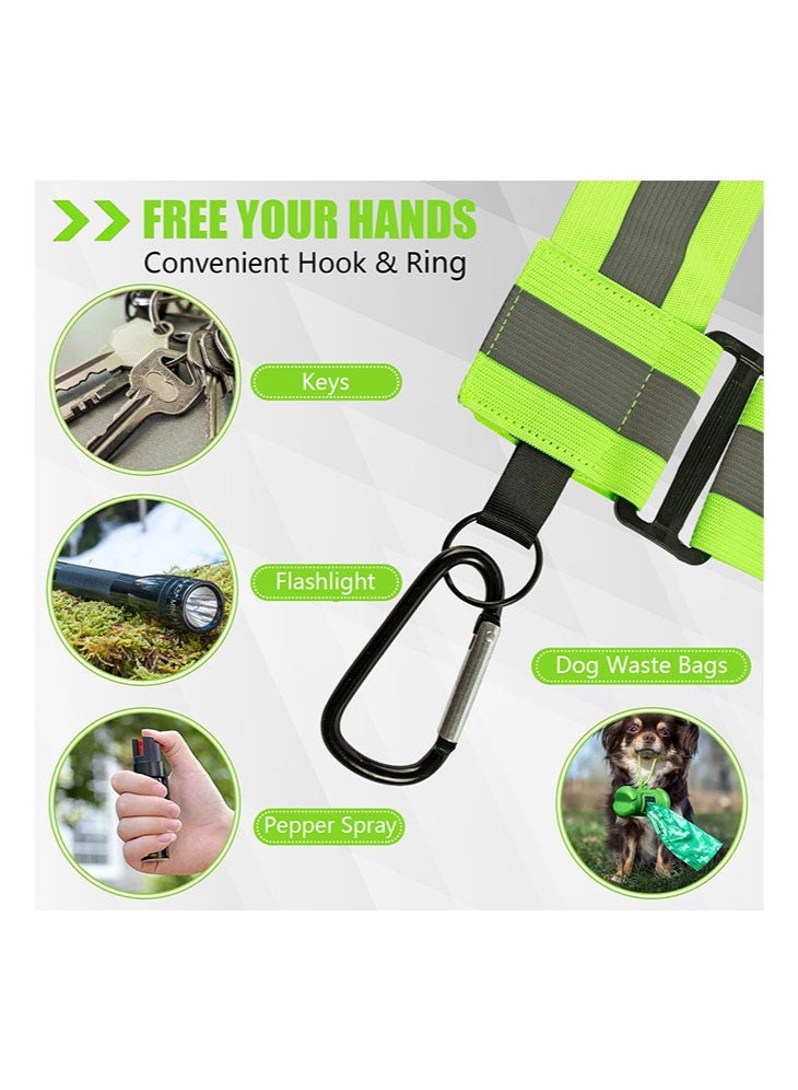 meayul Reflective Cycling Safety Vest, 5PCS High Visibility Reflective Running Gear Night Walking Safety Gear for Men Women Kids, Adjustable Reflective Belt Running Vest with 4 Reflective Armbands for Night Walking Cycling Running Accessories - Image 3