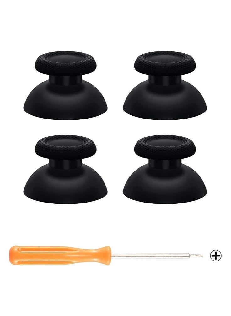 Analog Thumbstick Joystick for PS5 PS4 Controllers, Black 4pcs with Screwdriver