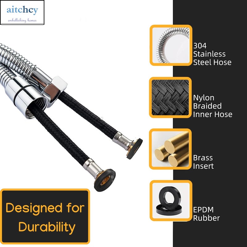 Aitchcy Country ABS Health Faucet Complete Set Jet Spray Set for Toilet ABS Health Faucet Gun with Steel Hose Pipe 1 Meter Hook Set Health Faucet with Hose Pipe Bidet Spray Set for Bathroom - Image 5