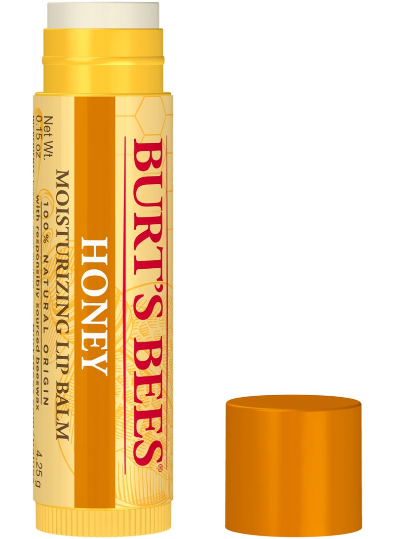 Burt's Bees 100% Natural Lip Balm, Honey, 4.25g - Image 1