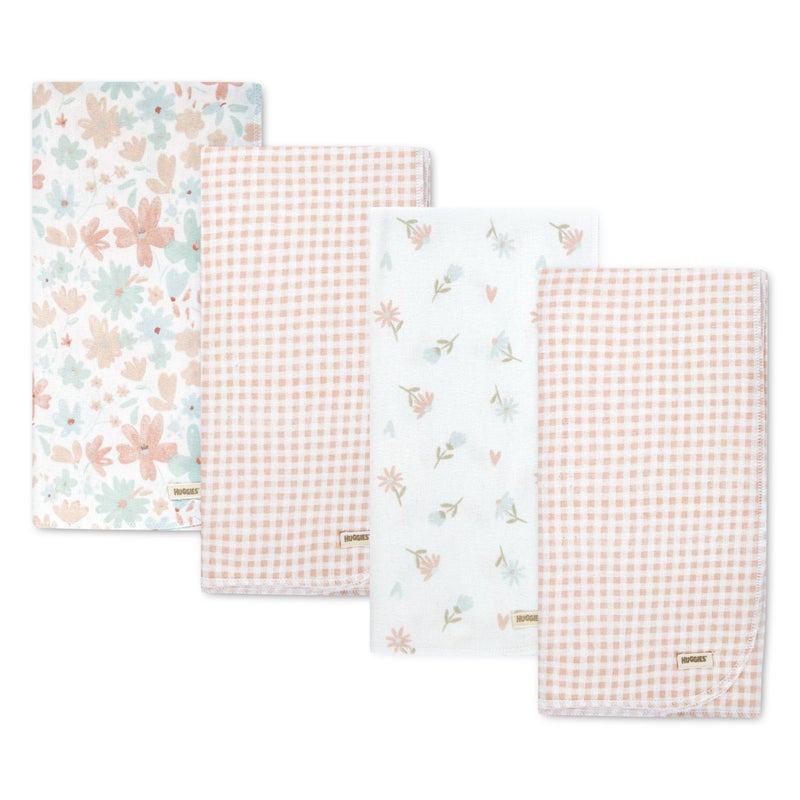 HUGGIES 4-Pack Flannel Receiving Blankets - Image 1
