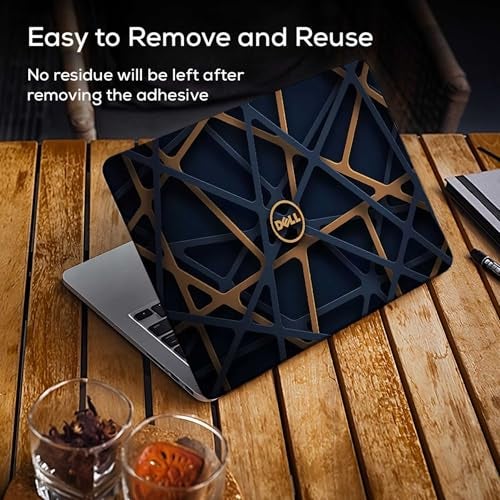 Inkykart Pattern D13 Top+Wrist Pad Vinyl Laptop Skin/Sticker/Cover for 15 to 15.6 Inches Laptops Laminated-Removable-HD Quality Compatible for Dell (15x10 Inches) - Image 4