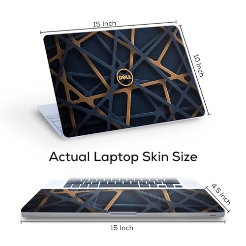Inkykart Pattern D13 Top+Wrist Pad Vinyl Laptop Skin/Sticker/Cover for 15 to 15.6 Inches Laptops Laminated-Removable-HD Quality Compatible for Dell (15x10 Inches) - Image 3