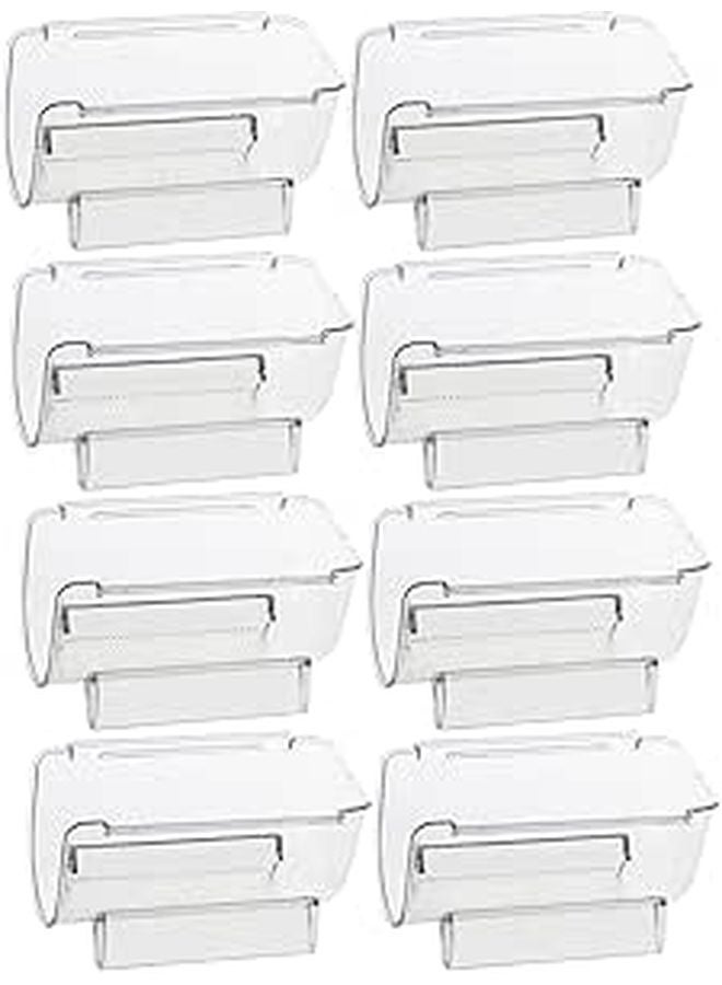 8Pcs Stackable Clear Wine Rack Desktop Display Holder Stable Stand For Collectors - Image 1