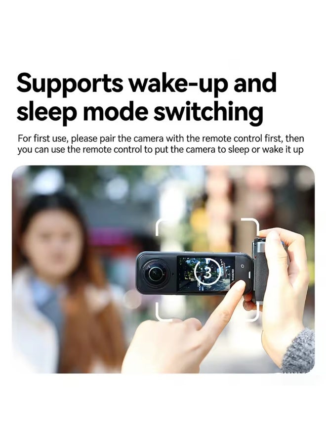 في ار اي جي مقبض VRIG GA-08SE للتصوير الفوتوغرافي في الشوارع لكاميرا Insta360 X5/ X4 Air مع جهاز تحكم عن بعد بتقنية البلوتوث وكاميرا الحركة المحمولة باليد - Image 4