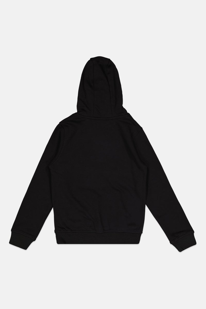 Ellesse Kids Boy 2 Pieces Brand Logo Hoodie And Jogger Pants Set, Black - Image 3