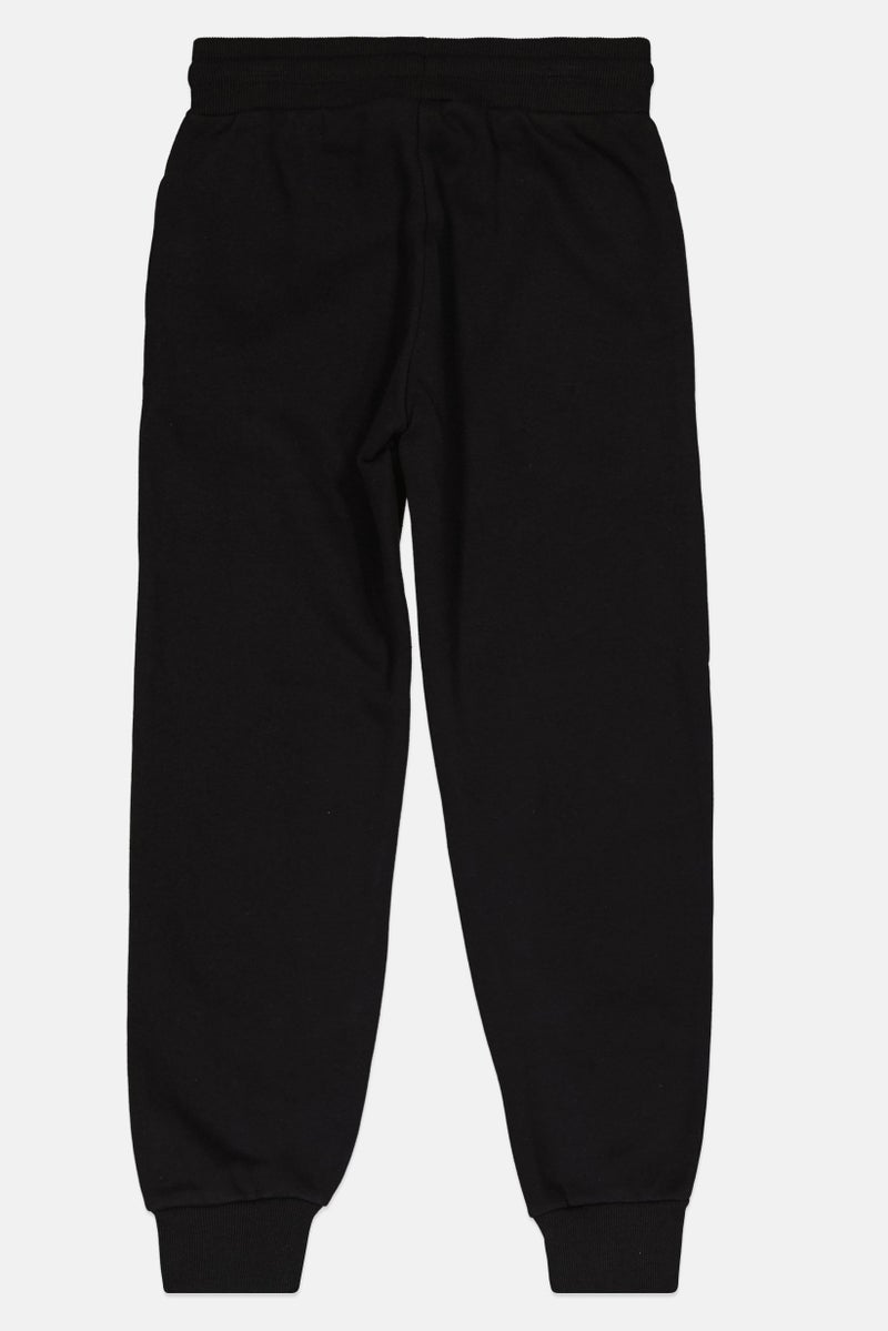 Ellesse Kids Boy 2 Pieces Brand Logo Hoodie And Jogger Pants Set, Black - Image 2