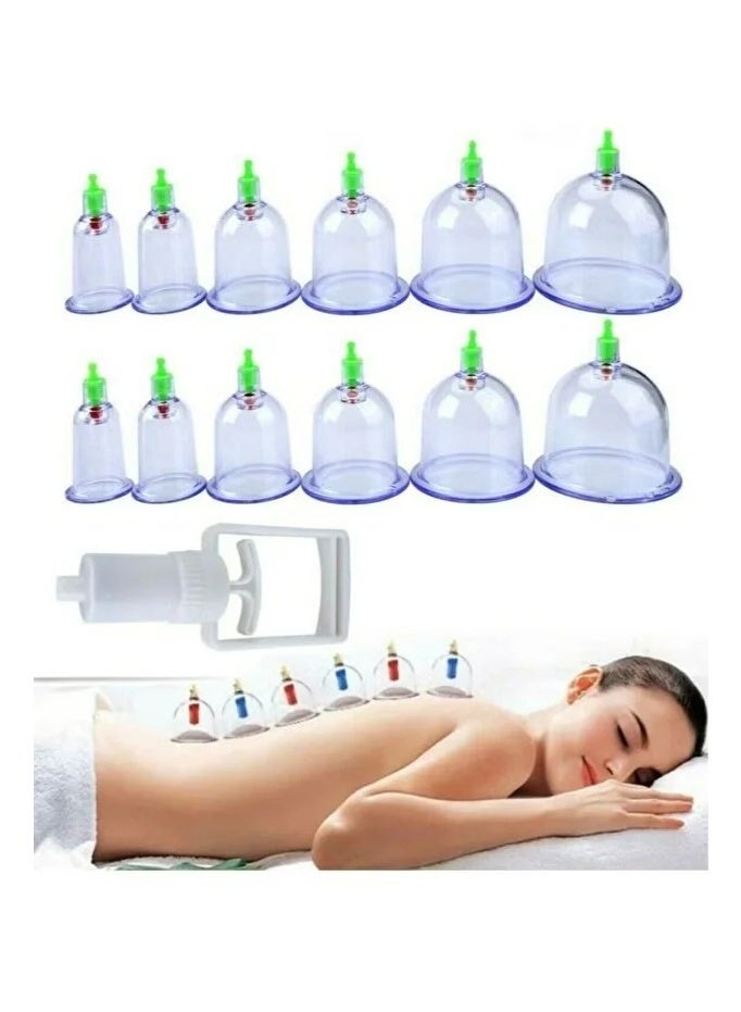 جهاز تدليك الجسم بواسطة أكواب الشفط يحتوي على 12 قطعة - Image 1