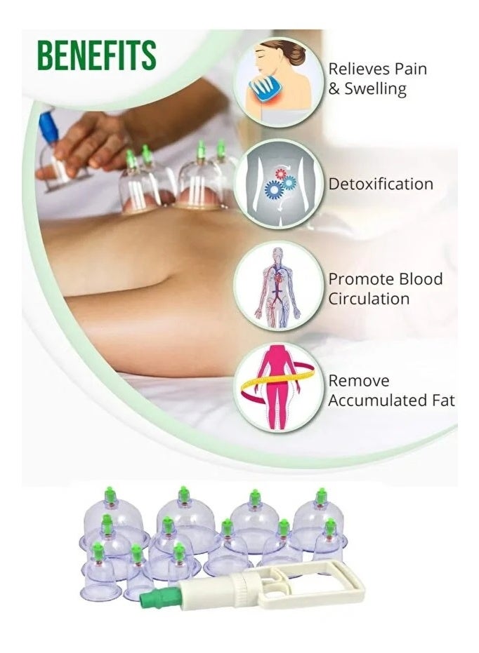 جهاز تدليك الجسم بواسطة أكواب الشفط يحتوي على 12 قطعة - Image 3
