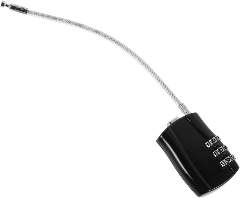 Zinc Combination Padlock with Number Code, Mini Luggage Lock for Suitcases and Lockers, Small Metal Password Lock for Travel and Student Dormitory Use, Black - Image 1