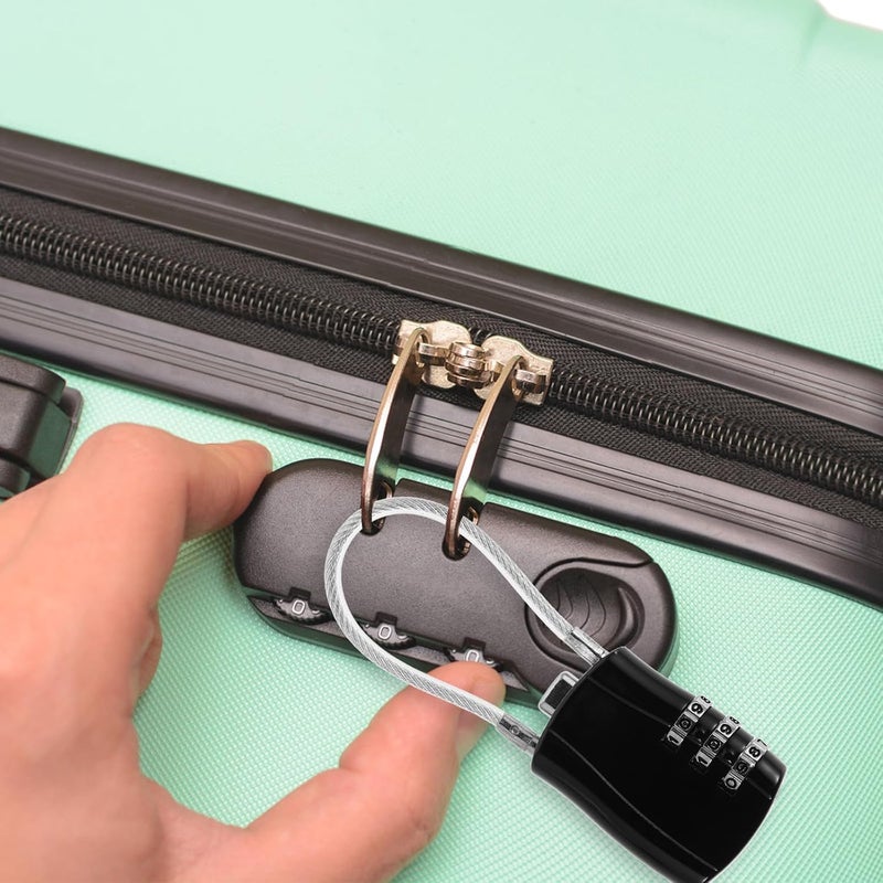 Zinc Combination Padlock with Number Code, Mini Luggage Lock for Suitcases and Lockers, Small Metal Password Lock for Travel and Student Dormitory Use, Black - Image 4