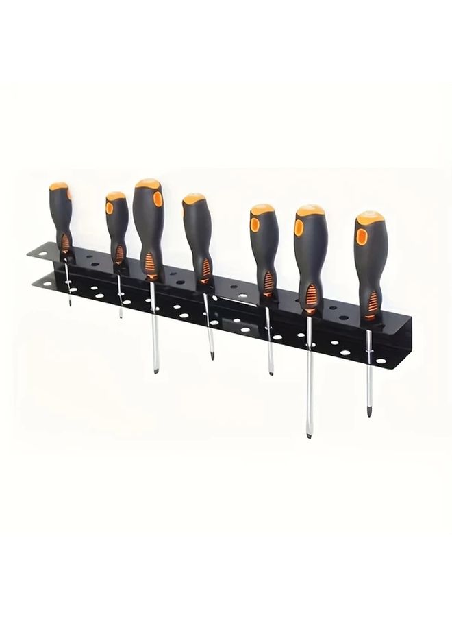 Heavy Duty Metal Tool Rack Wall Mounted Storage for Screwdrivers and Pliers Garage Organizer - Image 4