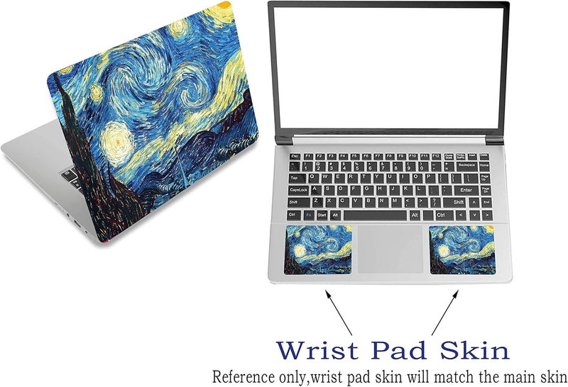 Elton Van Gogh Starry Night Theme 3M Skin Case Vinyl Laptop Skin Case Sticker Reusable Protector Cover for 11.6" - 15.6" Inch Acer, Lenovo, Sony, Asus, Toshiba, Hp, Samsung, Dell - Image 5