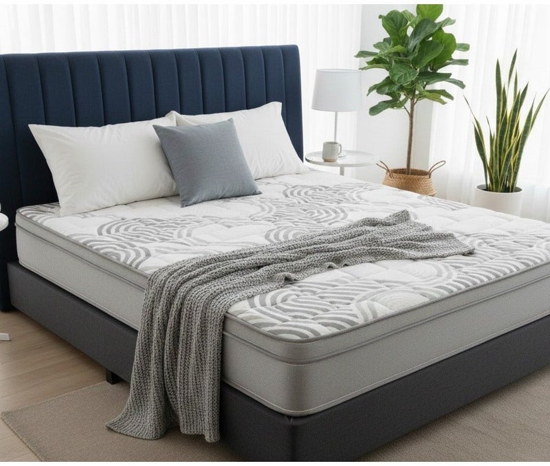 ريكسال هوم مرتبة Rexal Home Euro Milano بارتفاع 20 سم بنوابض جيبية (Pocket Spring) مع تقنية Mega Foam – راحة تخفيف الضغط وعزل الحركة، مقاس 100 × 200 سم - Image 2