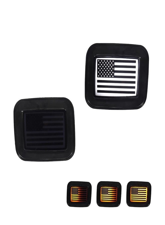 Tonsya For 2003 2004 2005 2006 2007 2008 2009 Hummer H2 Front Corner Turn Signal Parking Lights & Daytime running lamps flag Style Smoked Lens Amber & White 15060530 15060529 - Image 1