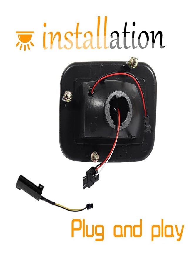 Tonsya For 2003 2004 2005 2006 2007 2008 2009 Hummer H2 Front Corner Turn Signal Parking Lights & Daytime running lamps flag Style Smoked Lens Amber & White 15060530 15060529 - Image 5