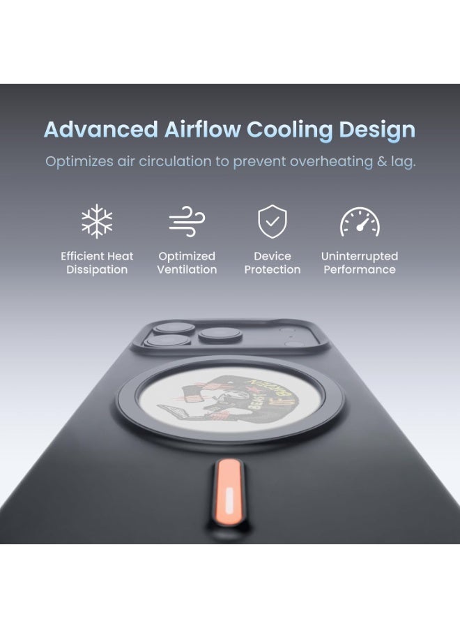 Light Gray Smart Circular Display Magnetic Phone Case for iPhone 17 Pro Max, Custom Dynamic Wallpaper, MagSafe Wireless Charging Multi-Functional Interactive Shockproof Protective Cover - Image 4