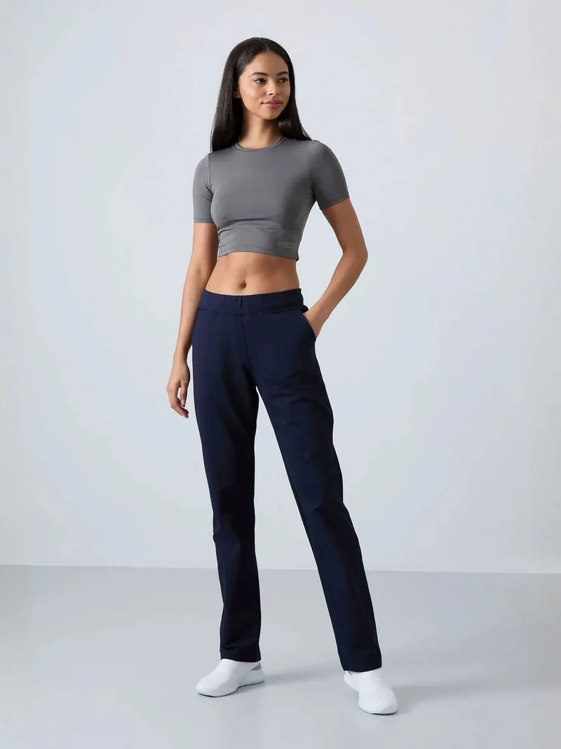 تومي لايف TOMMY High-Waist Straight-Leg Sweatpants