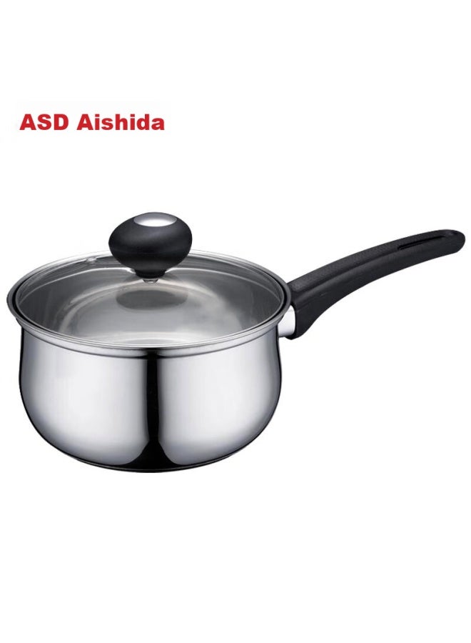 ASD وعاء حليب من الفولاذ المقاوم للصدأ Aishida Asd، وعاء طهي المعكرونة، وعاء طعام للأطفال 16 سم، وعاء حساء، متوافق مع موقد الحث، Wg1916 - Image 4