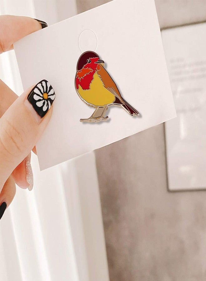 GuDeKe Beautiful Robin Bird Brooch Wildlife Nature Pin - Image 3