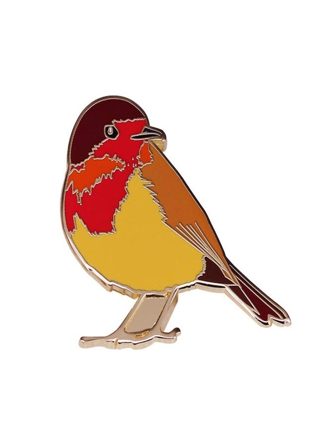 GuDeKe Beautiful Robin Bird Brooch Wildlife Nature Pin - Image 1