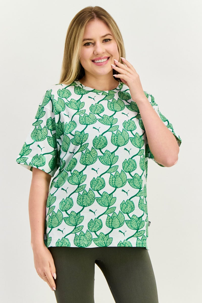 PUMA Women Sportswear Fit Short Sleeve Outdoor T Shirt, Multicolor - Image 1