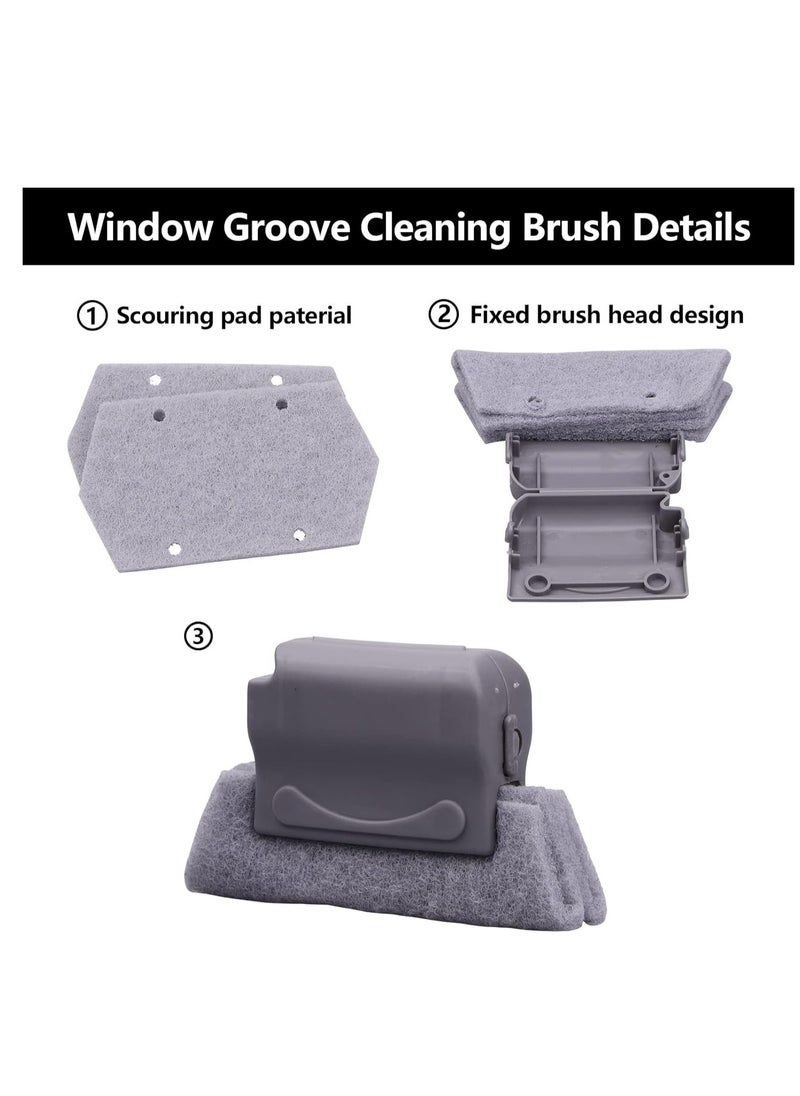 Generic - 3pcs Magic Window Groove Cleaning Brush, Hand-held Window Track Cleaner Brushes Tools set, Sliding Door Track Cleaner, Sill, Tile Lines, Shutter, Car Vents, Keyboard - Image 1