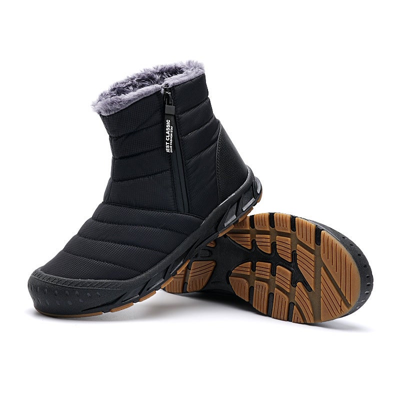 High-Top Snow Boots New Outdoor Sports Leisure Hiking Boots Non-Slip Fleece-Lined Warm Waterproof Cotton Shoes - Image 1