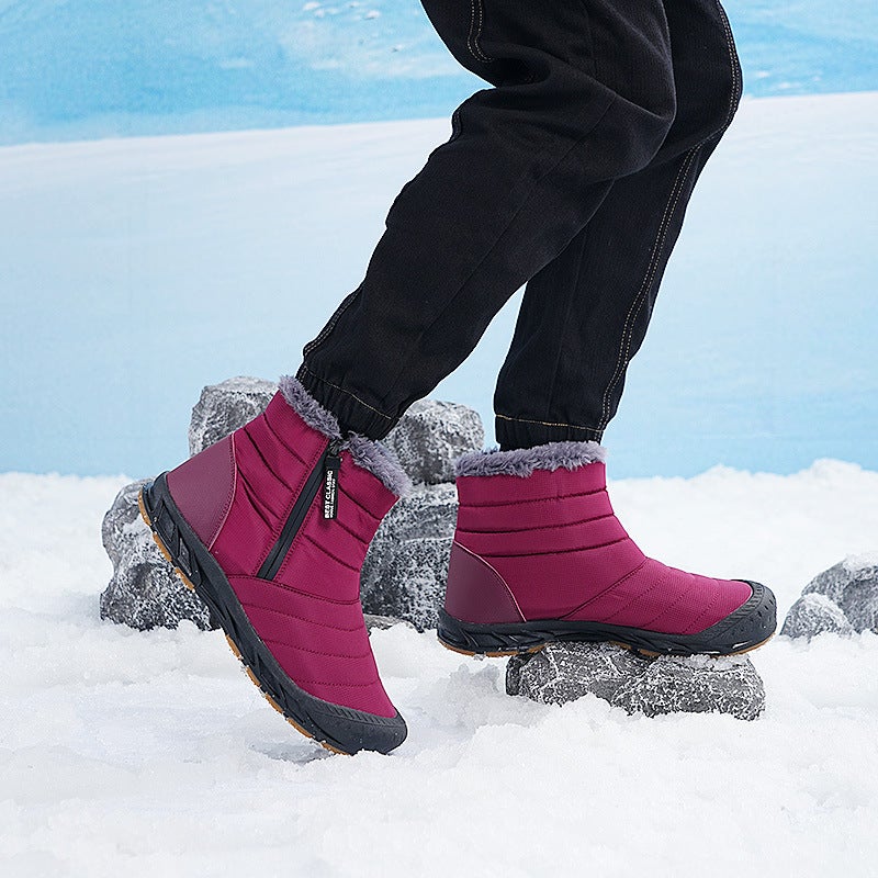 High-Top Snow Boots New Outdoor Sports Leisure Hiking Boots Non-Slip Fleece-Lined Warm Waterproof Cotton Shoes - Image 5