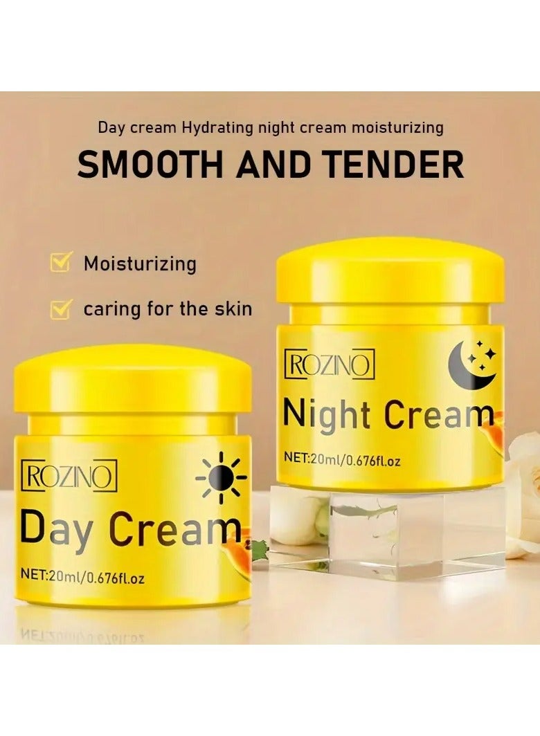 Rozino ROZINO Papaya Hydrating Cream Duo - 2pcs, Day & Night Moisturizer with Shea Butter for All Skin Types, Evens Tone & Smooths, Perfect Christmas Gift - Image 4