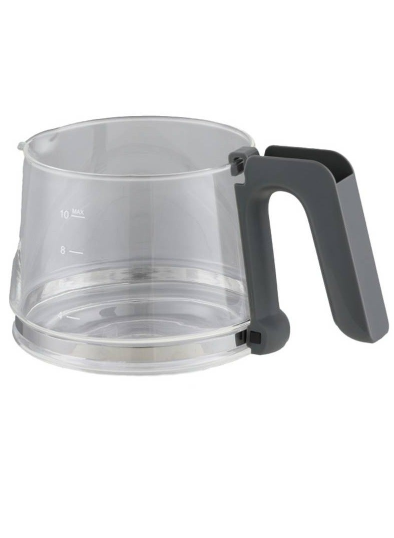 Arrow Coffee Maker, 8-10 Cup Drip Coffee Machine with 1.25L Glass Carafe, Easy-Grip Handle, Drip Stop, Non-Stick Warming Plate, Auto-Shutoff, Boil Dry Protection, Black + Grey, 750 Watts-2 years Warranty - Image 4