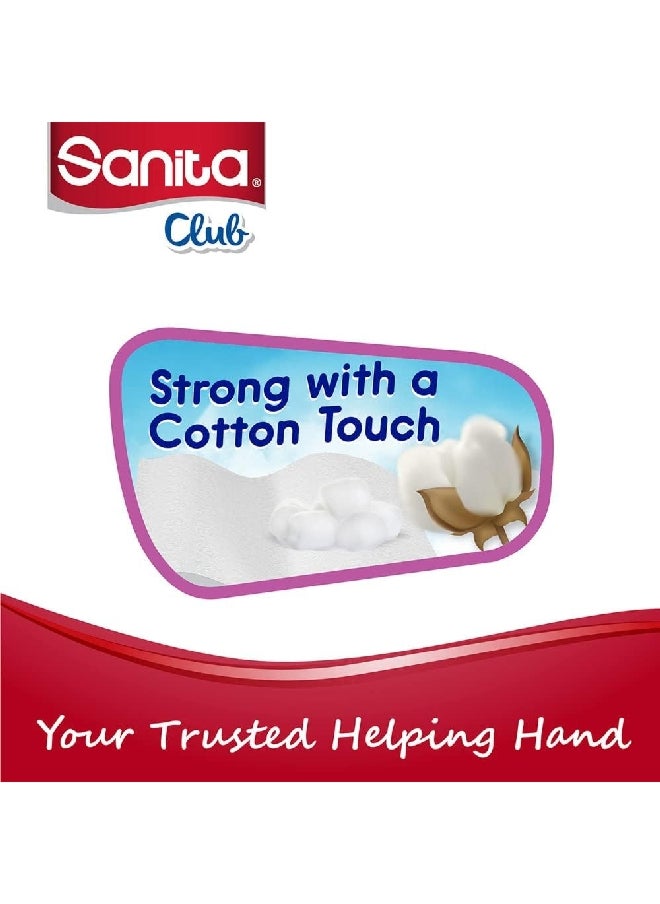Sanita 20-Piece 2-Ply Club Xtra Soft High Absorption Toilet Tissue Roll Set White 19.5 x 20.5 x 50 cm TT22EB2020P12  - Image 2