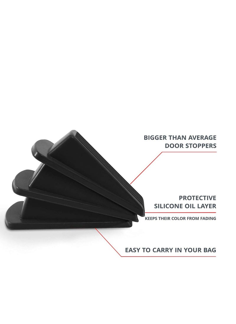SYOSI - Door Stopper Set Pack of 4 Large Door Stopper Wedge Multi Surface Design to Sliding or Marking Floors Blocker for Hotel Home or Office - Image 1