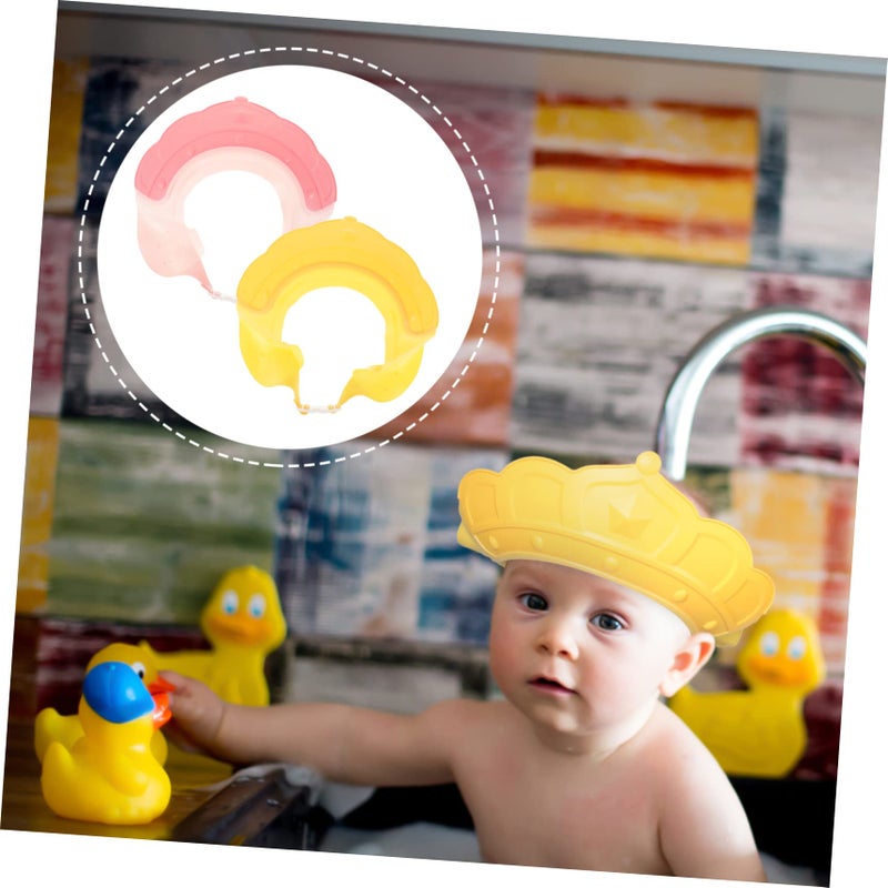 2Pcs Silicone Bath Hat For Toddlers To Keep Water From Face And Ears - Image 3