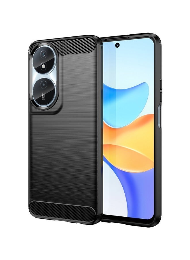 X-level HONOR X7b 4g Case cover with Carbon Fiber Shockproof Rugged Shell Anti-Scratch Easy Install Anti-Scratch Soft TPU Comfortable Touch Back Cover Protective Accessory for HONOR X7b - Image 1