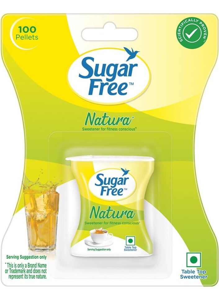 Sugar Free Natura Sweetner 100% Safe Scientifically Proven & Tested Sweet Like Sugar But With Zero Calories 100 Pellets 8.5 G - Image 1