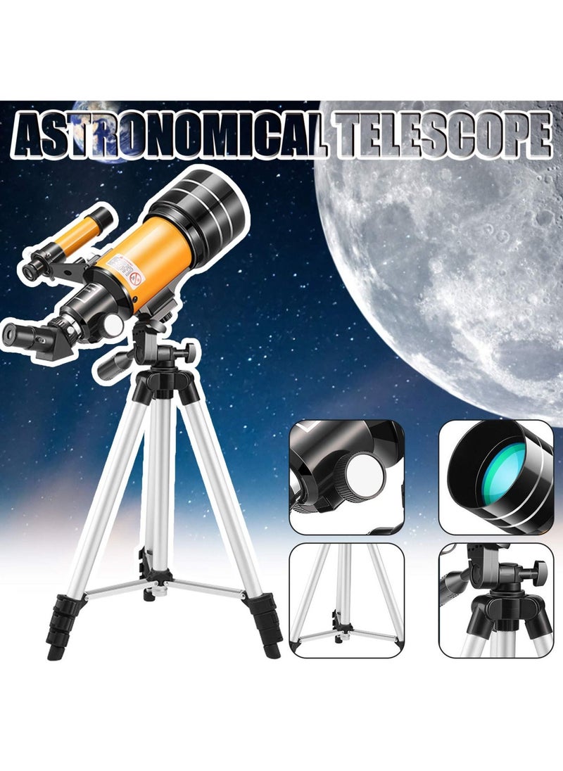 Arabest - Astronomical telescope, direct viewing of stars, with tripod and mobile phone holder, High-power monocular telescope 150X refractor bezel, with AstroSolar - Image 1