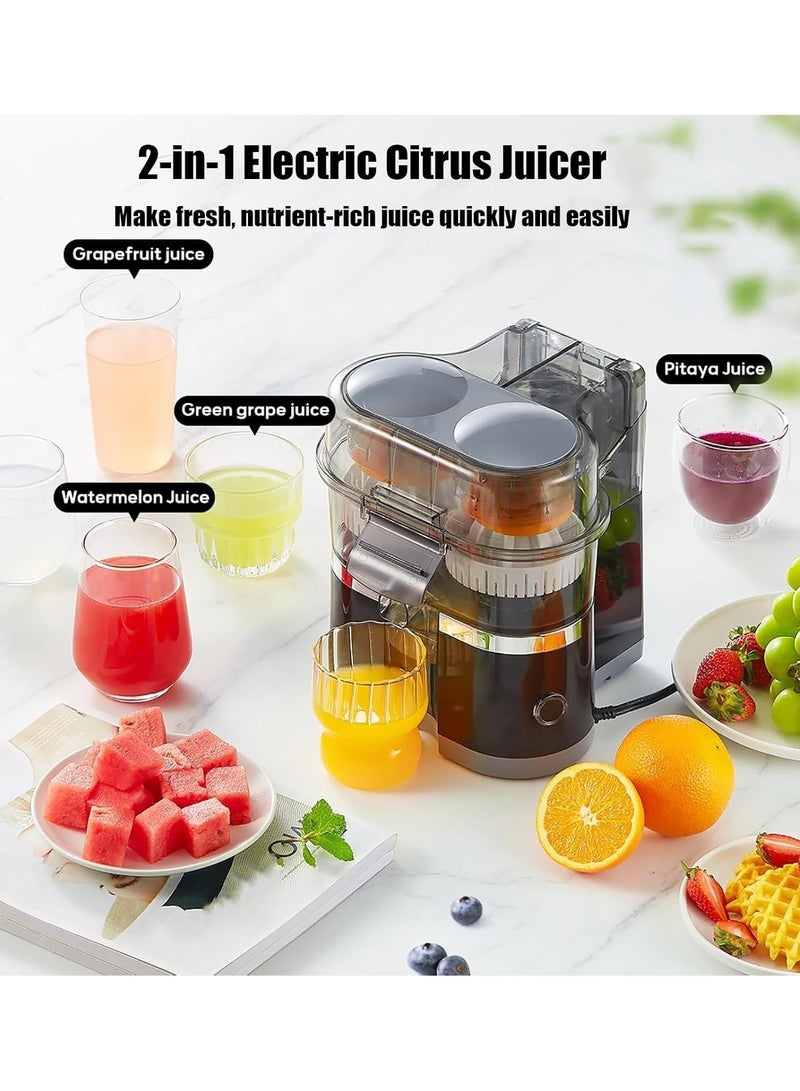 DubaiGallery Hands Free Dual-Head Electric Citrus Juicer, Portable Orange & Lemon Squeezer with USB, Easy to Clean & Use  - Image 2
