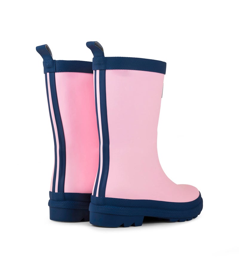 Hatley Unisex Kid's Solid Rain Boots, Pink & Navy, 10 Little Kid - Image 4