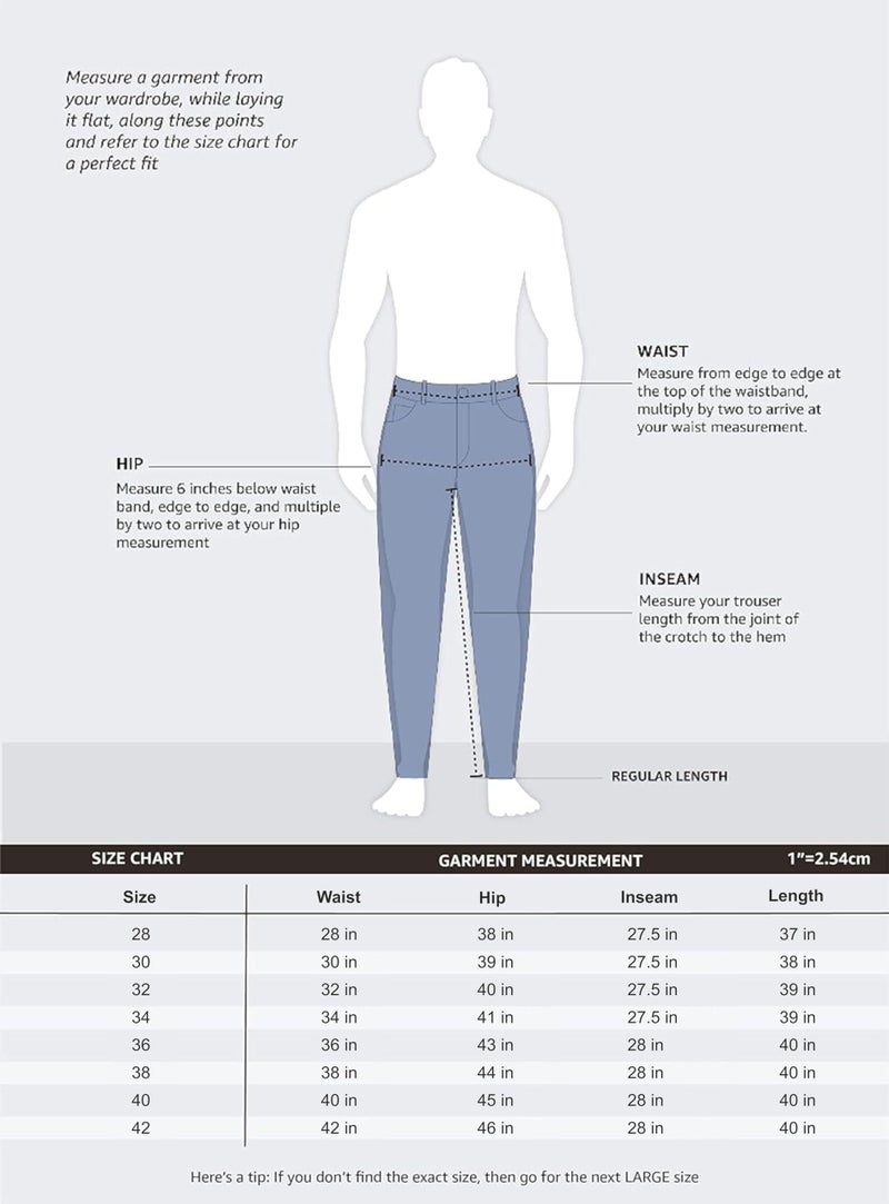 HARSHAD KUMAR & CO . Men's Solid Lycra Slim Fit Stretchable Casual Wear Comfortable Formal Mid Rise Trousers Pants (38, Black) - Image 5