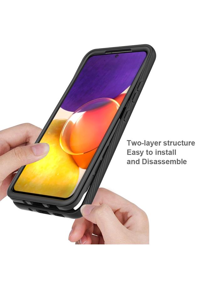 اس-توب جراب لهاتف Samsung Galaxy A82 5G Starry Sky بلون سادة مقاوم للصدمات من البولي كربونات + جراب TPU - Image 5