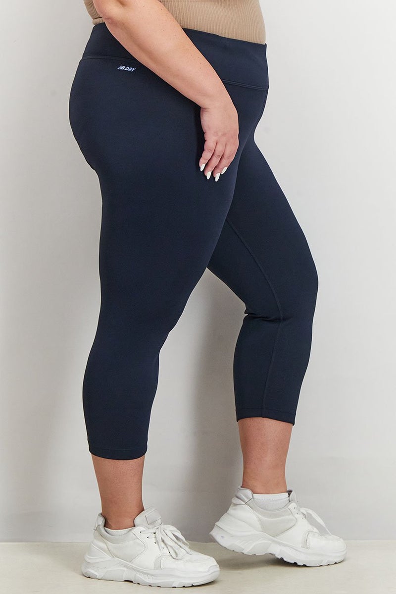 New Balance Women Fitted Training Capri Sweatpants, Navy - Image 4