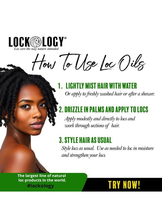 Lockology Loc Oil For Dreads, Peppermint Tea Tree Oil For Locs, Natural Oil For Dreads Black Owned & Dreadlock Hair Products - Image 3