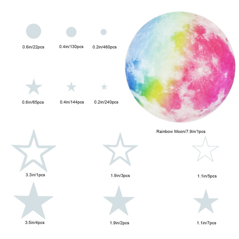 AMURTH Glow in The Dark Stars for Ceiling,Star Decorations for Bedroom,Kids Boys Girls Room Decor,Cool Things for Your Play Room,Wall Stickers for Bedroom,Wall Decorations - Image 2