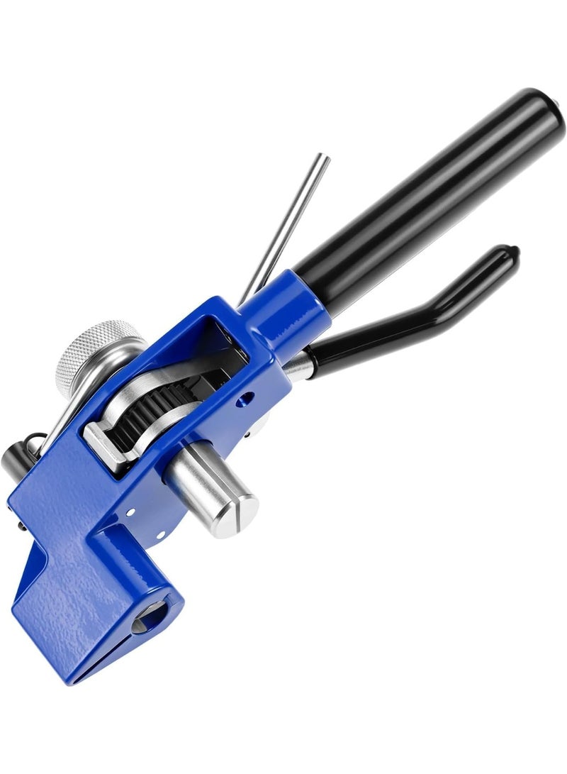 Rubik Steel Strapping Tensioner Tool for 8mm-25mm Width & 1mm or Less Thickness, Heavy Duty Tensioner & Cutting for Steel Banding Packaging (Black/Blue) - Image 4